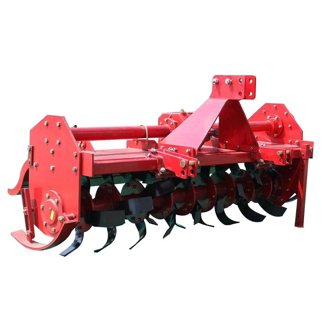 Side transmission tractor rotary tiller cultivator machine