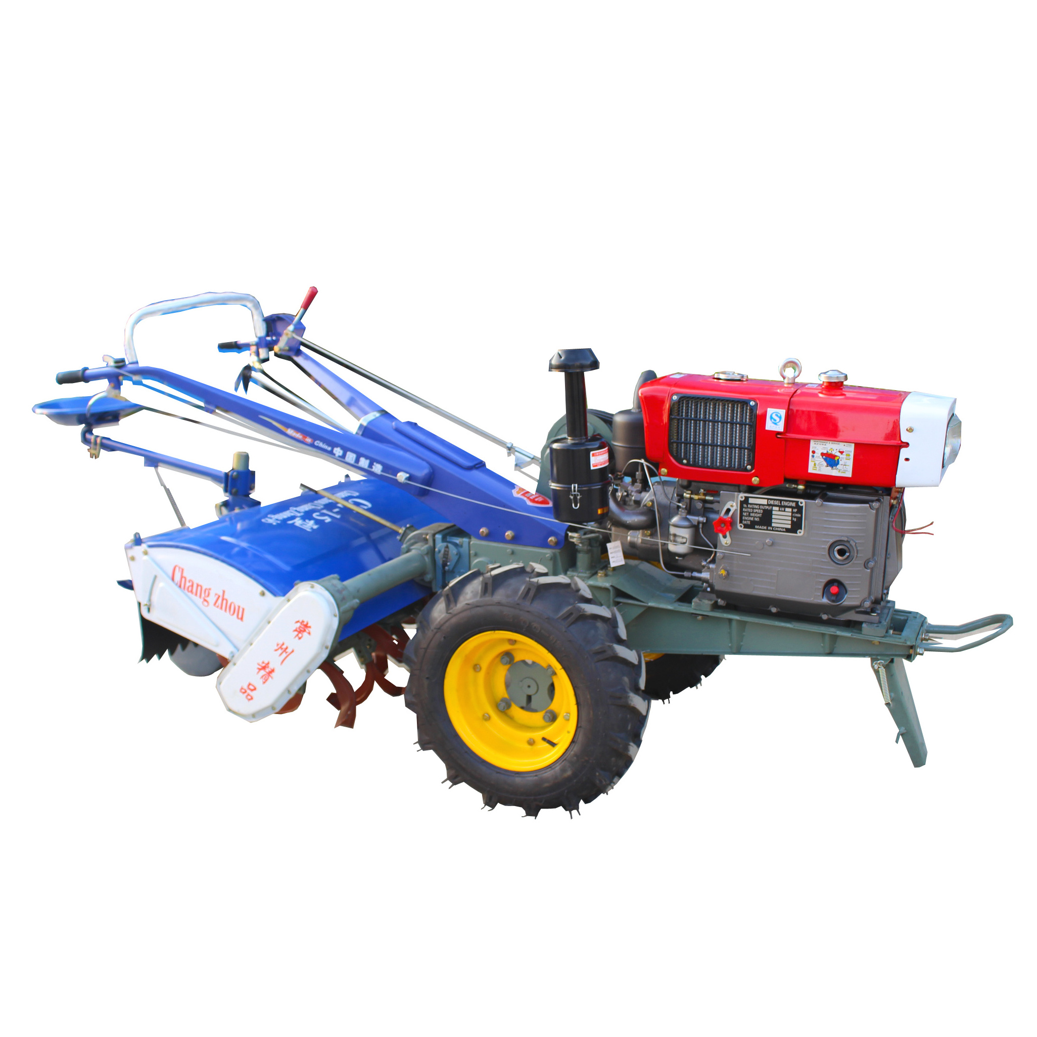 Mini 18hp hand walking agricultural tractor