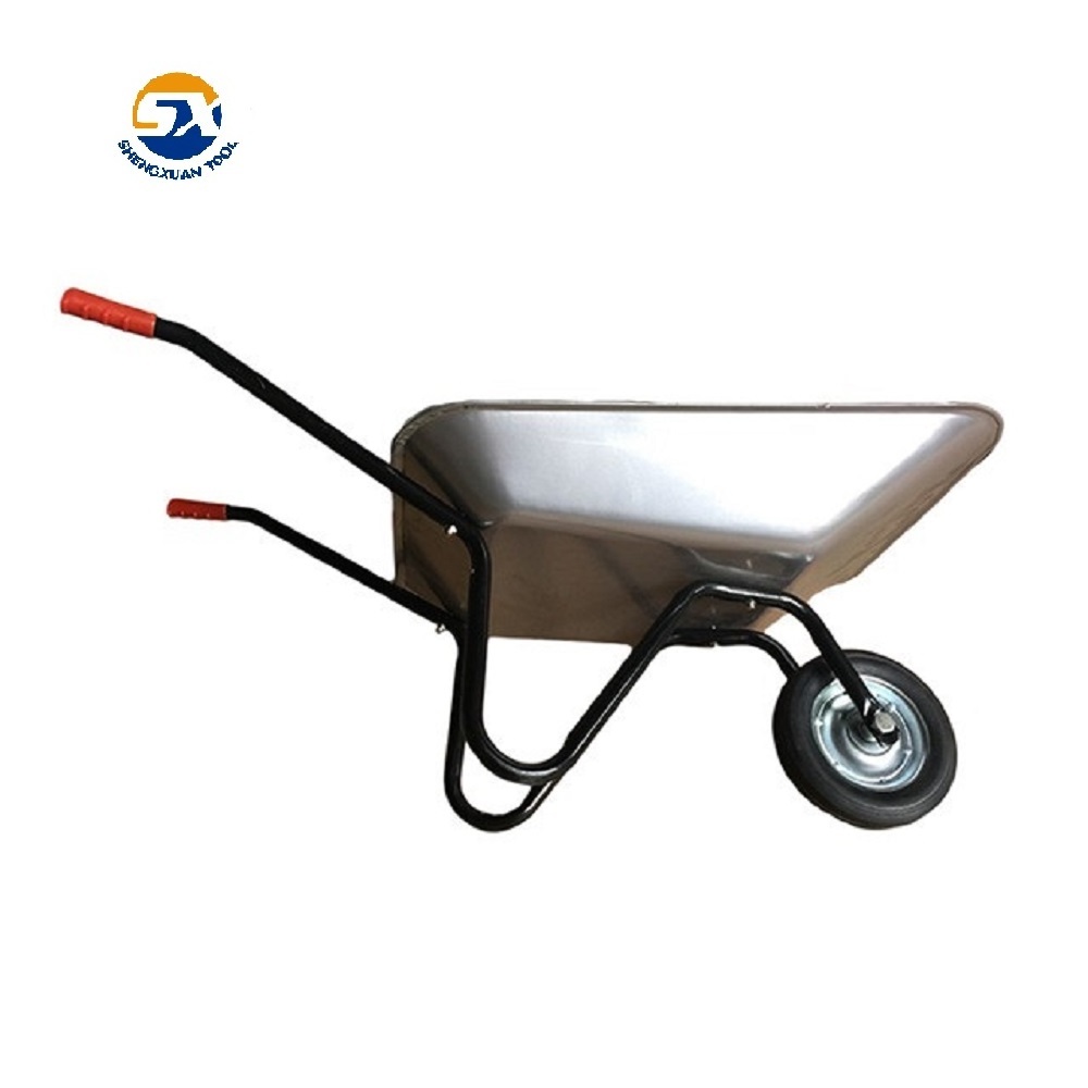 Manual Wheelbarrow Tipping Wheelbarrow Fairy Gift 200L Large Twin Wheel Stable Poly Wheelbarrow