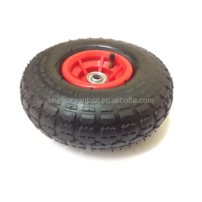 Non Pneumatic Tire 10 Inch Solid Rubber Wheel 10x3.50-4 rubber pneumatic beach cart wheel