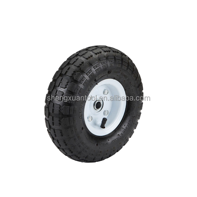 Non Pneumatic Tire 10 Inch Solid Rubber Wheel 10x3.50-4 rubber pneumatic beach cart wheel