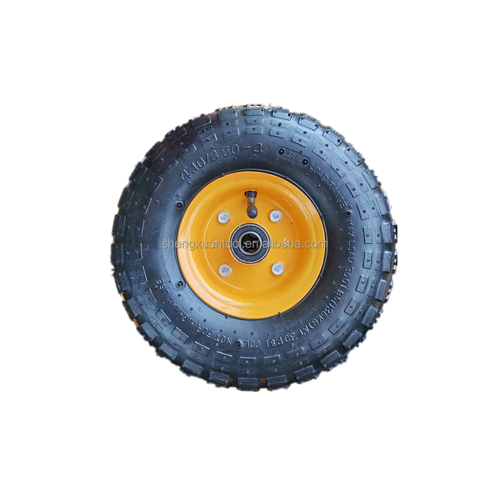 Non Pneumatic Tire 10 Inch Solid Rubber Wheel 10x3.50-4 rubber pneumatic beach cart wheel