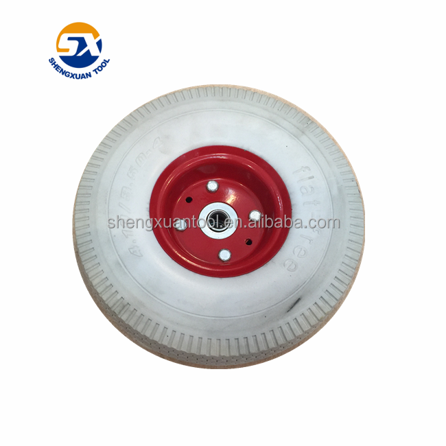 10inch size polyurethane material solid wheelbarrow wheels and axles