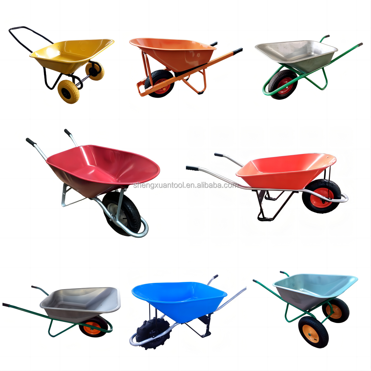 China Factory gardening and construction Heavy duty industrial wheelbarrow with 16 inch 4.00-8 wheel