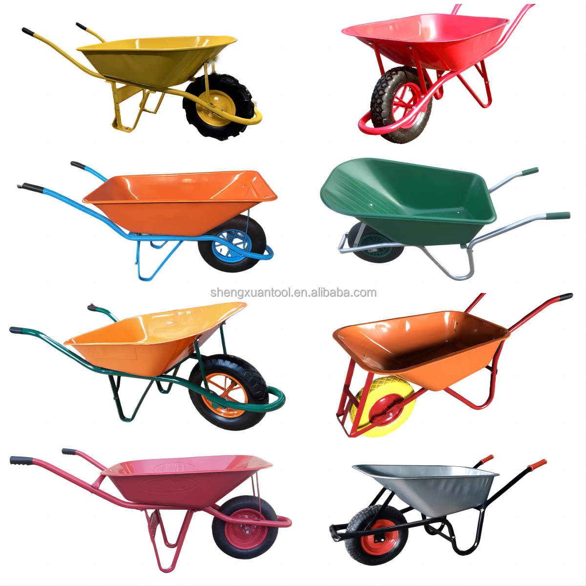 China Factory gardening and construction Heavy duty industrial wheelbarrow with 16 inch 4.00-8 wheel