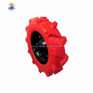 Red solid tyre herringbone pattern polyurethane pu foam filled wheels for wheelbarrow