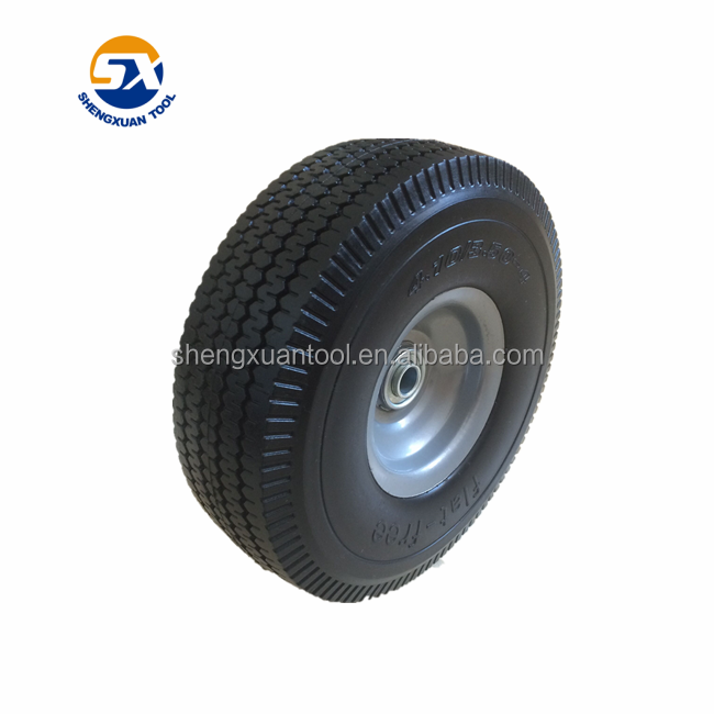 Solid Flat free wheel PU Foam Filled Wheelbarrow Wheel And Tyre