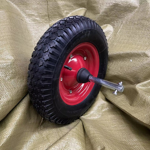 16 inch steel rim rubber wheel wheelbarrow wheel 4.00-8 solid axle