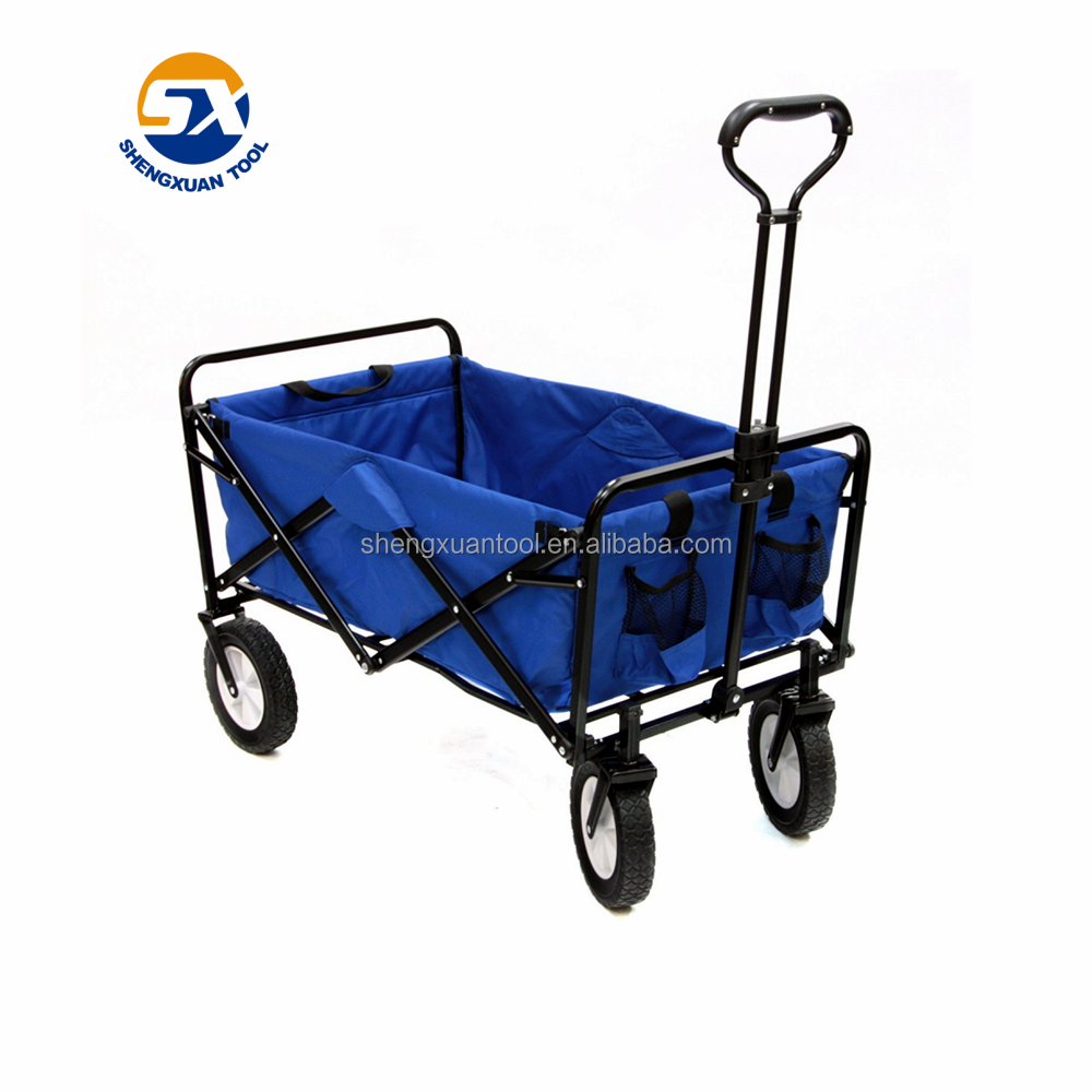 Hot sales Fabric material foldable outdoor camping trolly cart