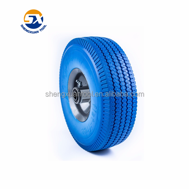 10inch size polyurethane material solid wheelbarrow wheels and axles