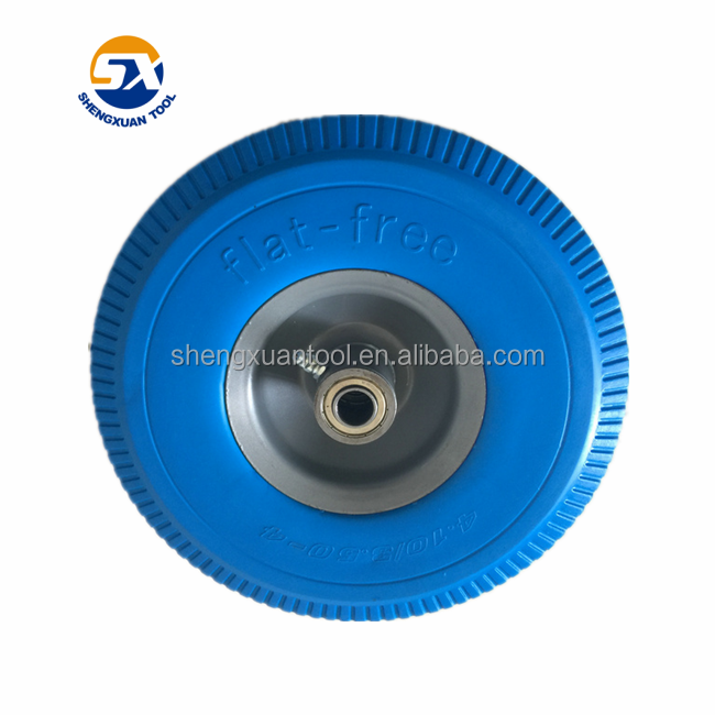 10inch size polyurethane material solid wheelbarrow wheels and axles