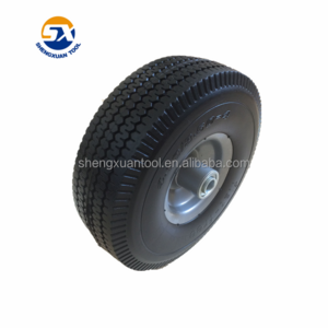 Solid Flat free wheel PU Foam Filled Wheelbarrow Wheel And Tyre