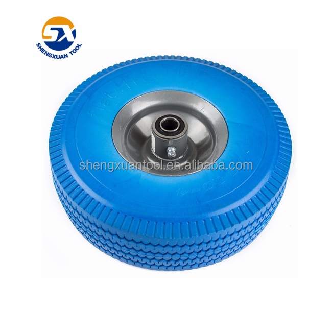 10inch size polyurethane material solid wheelbarrow wheels and axles