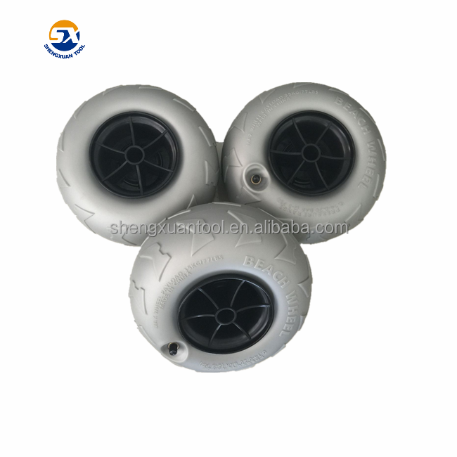 Grey color tyre 230mm diameter balloon wheels for beach cart