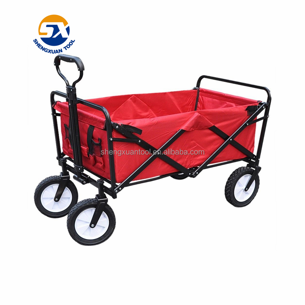 Hot sales Fabric material foldable outdoor camping trolly cart