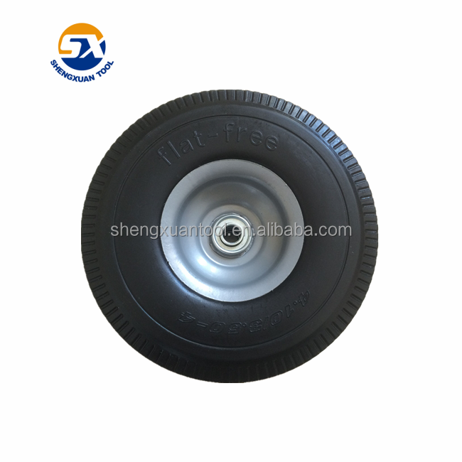 Solid Flat free wheel PU Foam Filled Wheelbarrow Wheel And Tyre