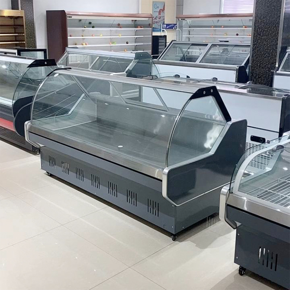 Energy Saving New Style Hot Sale Horizontal Display Deli Freezer Glass Door For Supermarket Cooling Food