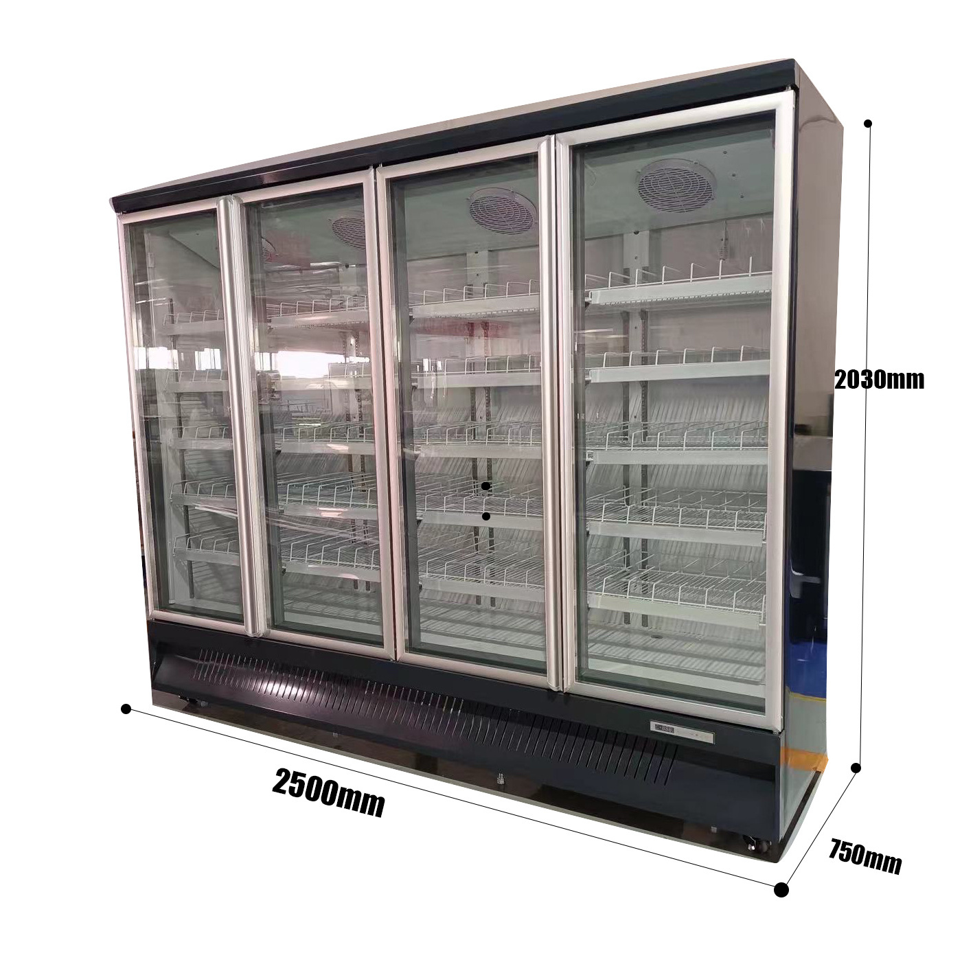 Ice Cream Display Freezer Frozen Food Refrigerator Showcase Sueprmarket Freezer Super Cool Fridge