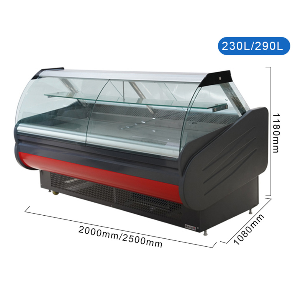 New Style High Quality Customized  Size Glass Sliding Door Display Deli Refrigerator For Restaurant Freezing Food