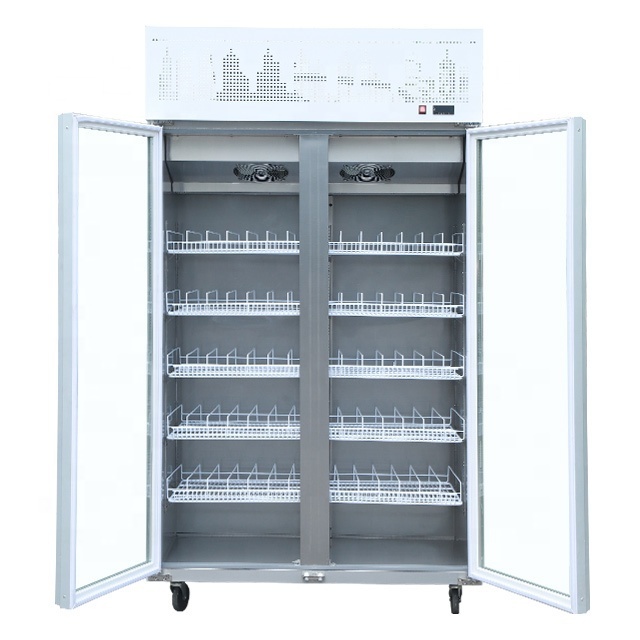 220v air cooling manufacture price drink showcase display freezers clear glass door refrigerator for supermarket