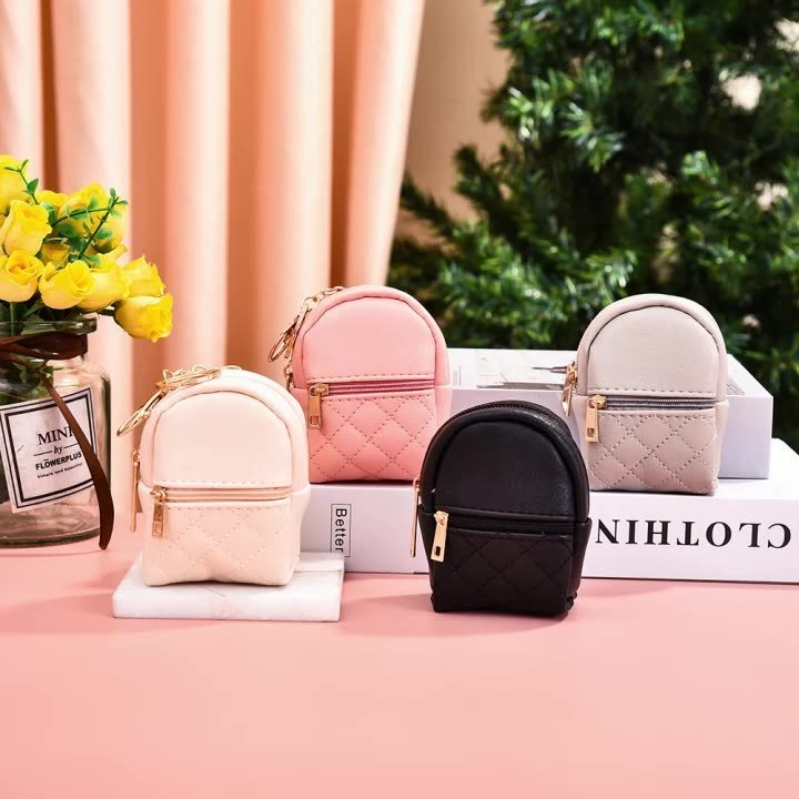 New hot new mini pu purse mini cute small backpack key bag data line lipstick storage bag gift wholesale