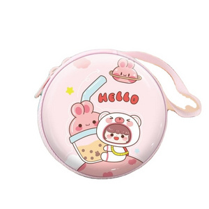 New hot coin purse mini children's round zipper bag cartoon coin earphone wire key storage bag gift wholesale