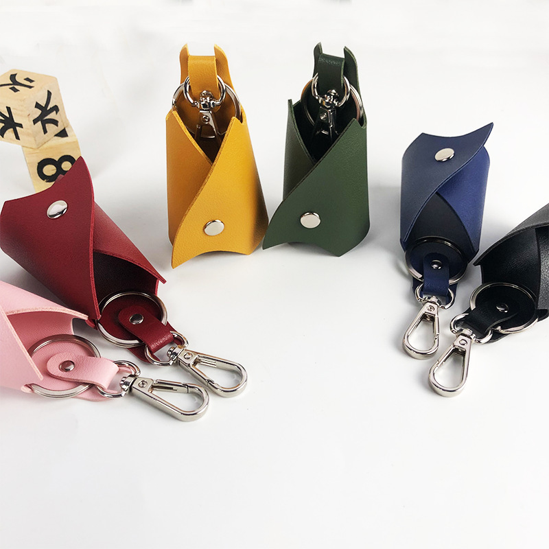 New sales promotion personality leather keychain hanging gifts wholesale