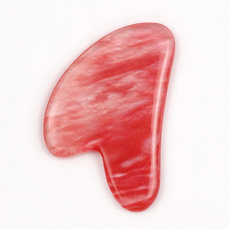 Gua Sha Massage Tool Natural  redJade Stone Guasha Tool for Face and Body Gua Sha Facial Scraping Board for SPA Acupuncture