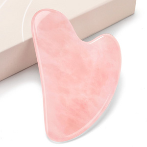 Premium Quality Skincare Beauty Tool Real 100% Natural Jade Stone Rose Quartz Gua Sha For Facial Massage