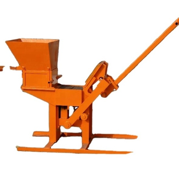 Advantage of QMR2-40 Compressed Earth Brick Press,hand press brick maker machine soil cement interlock brick making machine