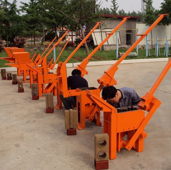 QMR2-40 Manual Clay Interlocking Brick Making Machine, cement red soil block making machine