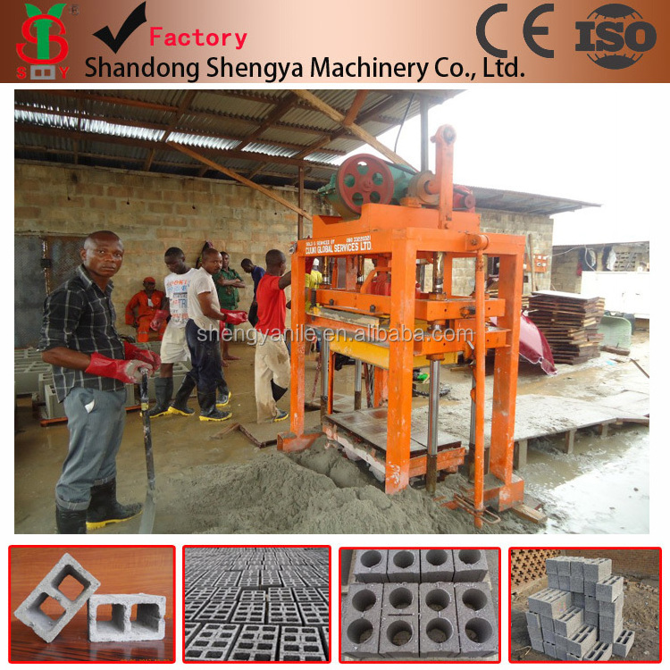 China Machinery! QTJ4-40 4inch concrete hollow block making machine/concrete hollow block mould