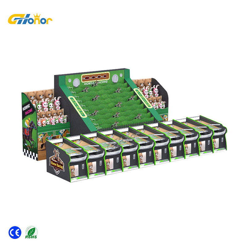 Coin Operated Horse Racing Arcade Machine Ball Rolling Carnival  amusement  Booth 10 players horse racing game machine