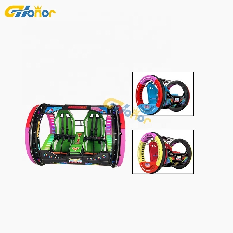 Hot Sale Swing Ride Le Bars Happy Car Double Player 360 Rolling Car Children Amusement Park Machine