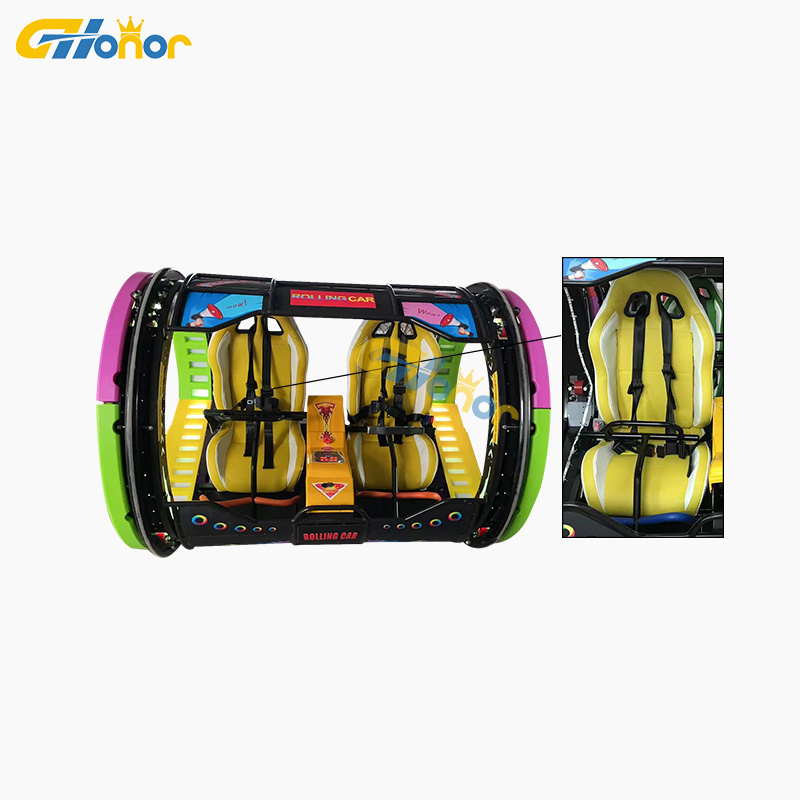 Hot Sale Swing Ride Le Bars Happy Car Double Player 360 Rolling Car Children Amusement Park Machine