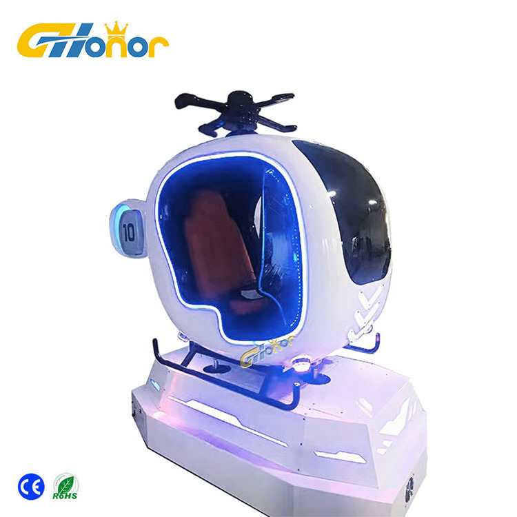 VR Simulator Helicopter Amusement Theme VR Flying Simulator Flight Simulator Cockpit VR Game Machine