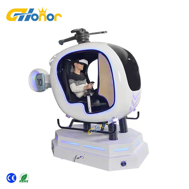 VR Simulator Helicopter Amusement Theme VR Flying Simulator Flight Simulator Cockpit VR Game Machine