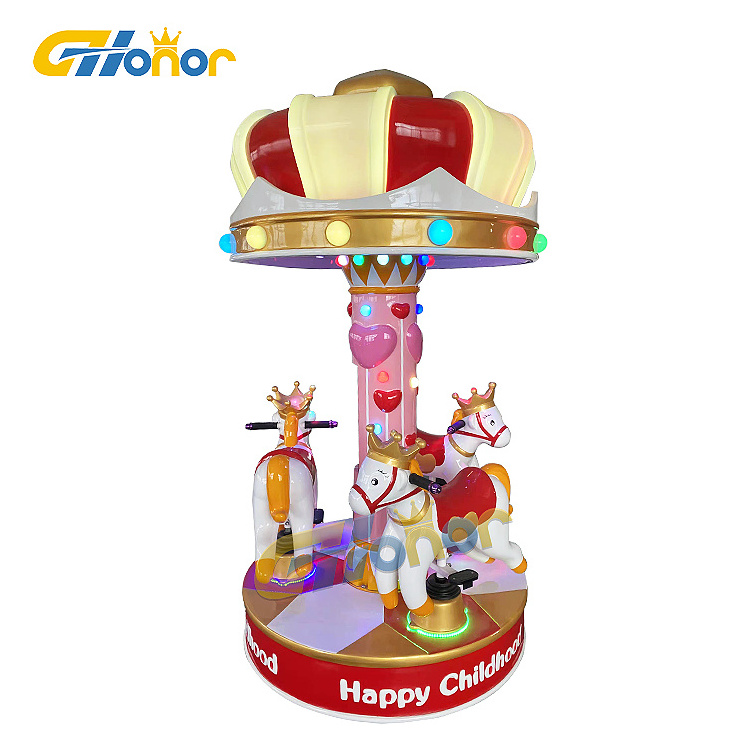 Indoor amusement park Kids Carousel Ride Merry Go Round Carousel  3 Seats Mini Carousel  for sale