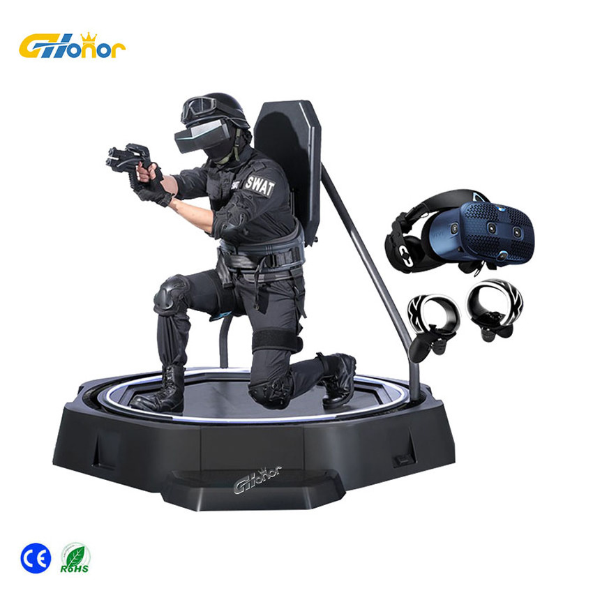 Amusement Park simulator shooting vr running Platform 360 degree omni vr treadmill vr simulator price