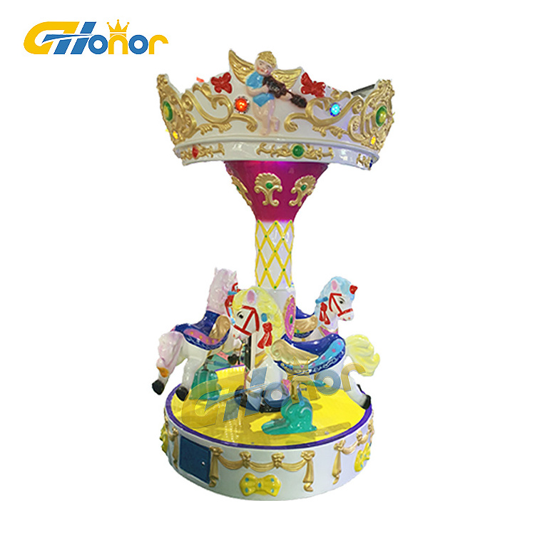 Indoor amusement park Kids Carousel Ride Merry Go Round Carousel  3 Seats Mini Carousel  for sale