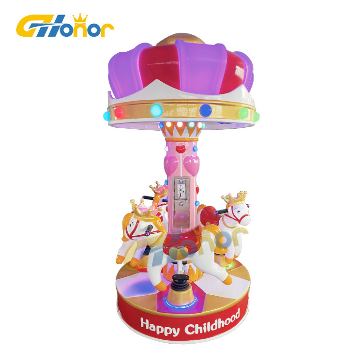 Indoor amusement park Kids Carousel Ride Merry Go Round Carousel  3 Seats Mini Carousel  for sale