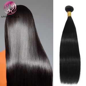 Angelbella Natural Raw Indian Temple Hair Bundles Vendors Raw Virgin Cuticle Aligned Cheap Human Hair Bundles Raw Indian Hair