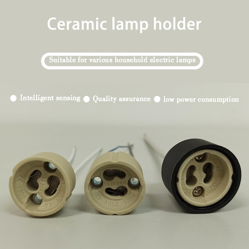 High Quality Gu10 Ceramic Lamp Holder Light Socket Base Accessory Gu10 Lamp Holder Porcelain Bulb Holder