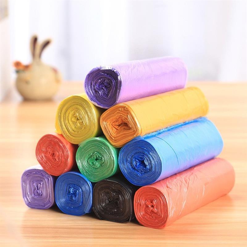 SY 5 Rolls Kitchen Garbage Bags for Office Bedroom Colorful Portable Rubbish Disposable Plastic Small Trash