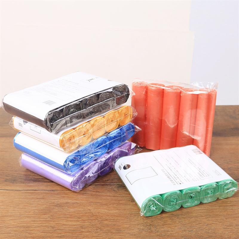 SY 5 Rolls Kitchen Garbage Bags for Office Bedroom Colorful Portable Rubbish Disposable Plastic Small Trash