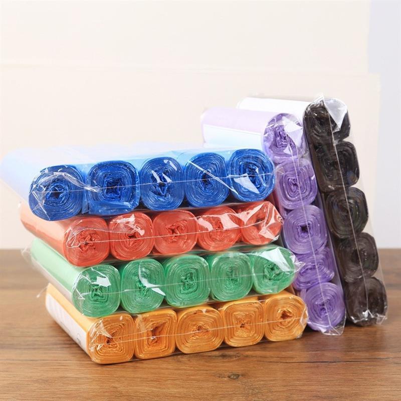 SY 5 Rolls Kitchen Garbage Bags for Office Bedroom Colorful Portable Rubbish Disposable Plastic Small Trash