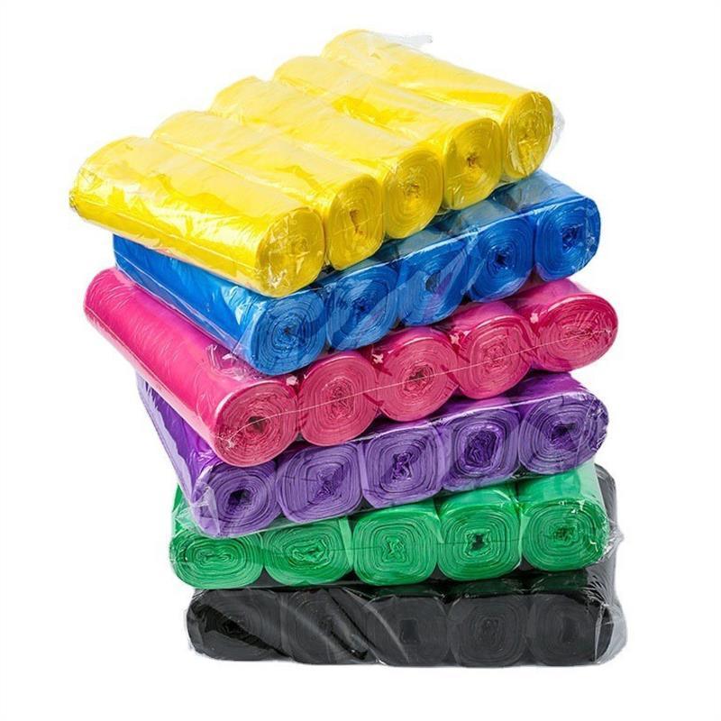 SY 5 Rolls Kitchen Garbage Bags for Office Bedroom Colorful Portable Rubbish Disposable Plastic Small Trash