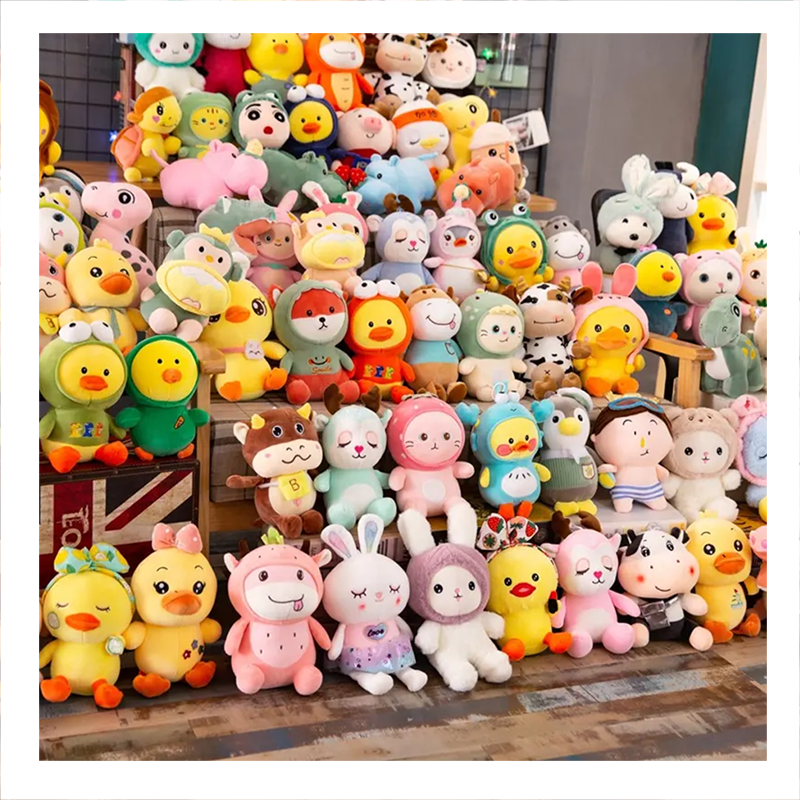 2023 Factory 7-10cm Crane Machine Mini Plush Toy Vending Machine Doll claw Machine Plush stuffed Animal Toys With Keychains