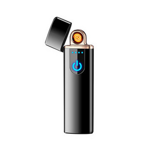 New style fingerprint sensor usb charging lighter electronic lighter double arc lighter electric cigarette lighter wholesale