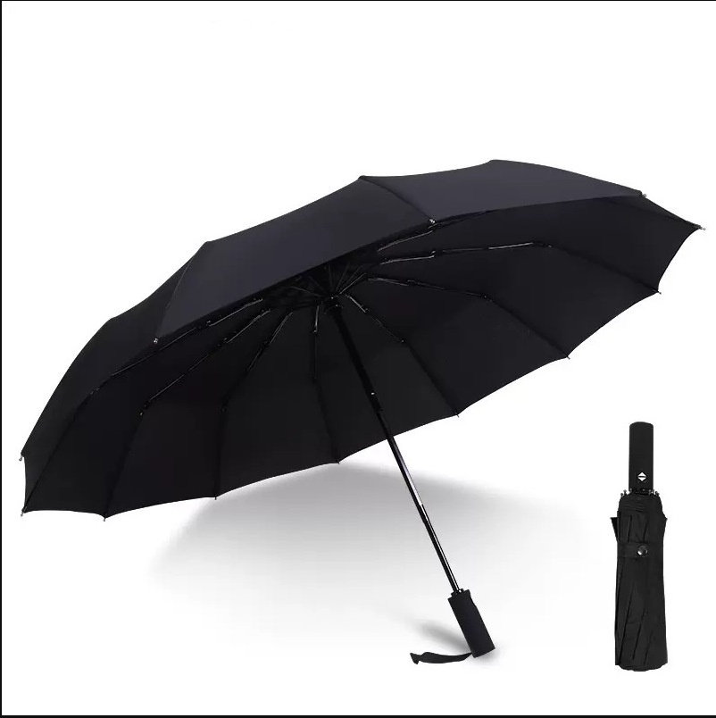 Fully Automatic Two Persons Print Logo Dual Use Sun  Folding  Umbrella  for Men and Women Sun  Protection